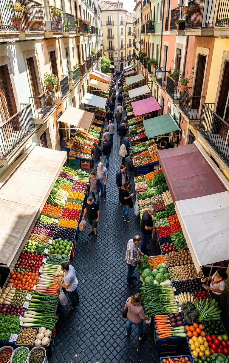 Mercado local en Barcelona